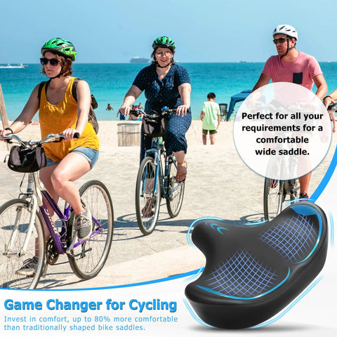 womens wide bicycle seat Oversized Bike Seat For Men And Women, Extra Wide Cushion ✓