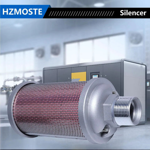 Exhaust Silencer For 1-1/4 Inch NPT Male Interface, Heavy Duty Industrial Noise Reduction For Air Compressors, Durable Metal Housing