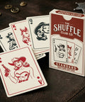 Top Shelf Western Playing Cards Single Deck Featuring Dang Right Authentic Wild West Illustrations showing aces and cowboy graphics.