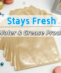 Grease resistant 100 Pack 7.1 By 7.5 Inch Cookie Bags With Clear Window Sealing Stickers for bakery items, stays fresh display