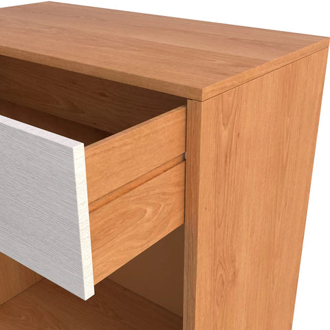 5 Pairs Hard-Hitting Hella Smooth Plastic Drawer Rails Side Mount Screw-On 11-Inch White installed on a wooden dresser.