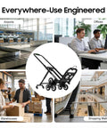 Heavy Duty Stair Climbing Cart For Easy Moving, Portable Hand Truck Dolly That Throws Back 330 Lbs, airport warehouse office mall use