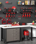 Power Tool Organizer Wall Mount Kit For Garage And Workshop No Clutter Keeps Tools In Reach, organized tools on wall and shelves
