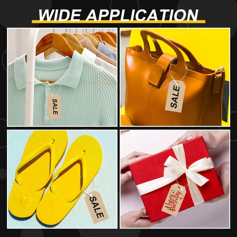 Top Shelf 2000 Piece Clear Plastic Hang Tag Fasteners With Snap Lock Security Links For Retail Shops Clothing And Accessories Merchandising That Delivers A No Sweat Display Setup Every Single Day, used on clothing, bags, flip-flops, and gifts.