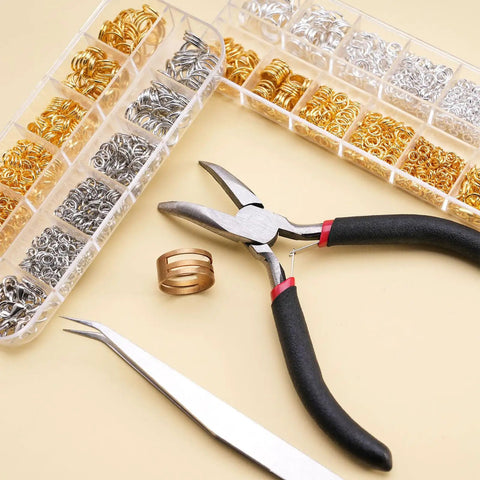 One Stop Jewelry Making Kit With Open Jump Rings And Lobster Clasps Pliers Tweezers And Ring Opener For Necklace Repair And DIY Crafting