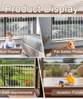Adjustable Child Safety Window Guard Bars Keep The Kiddos Secure Interior Fall Prevention Rig White Frame, toddler and pet safety display.