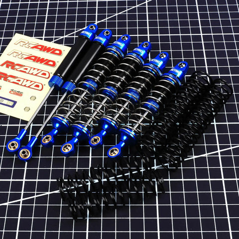 Aluminum Shock Absorbers With Spare Springs Front And Rear, 6-Piece Upgrade Kit For Losi 1/10 Baja Rey Hammer Rey U4 RC Off-Road Truck
