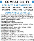 Compatibility list and part numbers for Upgraded 12V Electric Cargo Box Lift Kit Actuator For John Deere Gator 4X2 6X4.