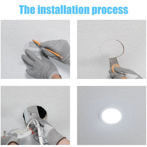 Installation process of 12 Pack 4 Inch LED Recessed Ceiling Lights Dimmable With 5CCT Selectable Color Temperature 2700K To 5000K