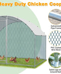 Large Walk In Chicken Coop With Waterproof Round Arch Cover And Anti UV Shield, Heavy Duty Galvanized Mesh Poultry Cage