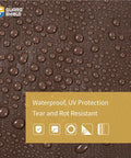 Heavy Duty Waterproof Tarp 20x40 Feet Poly Tarpaulin Cover In Brown And Bright Silver With Grommets Every 3 Feet 10 Mil Thick