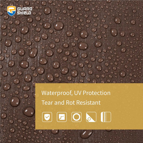 Heavy Duty Waterproof Tarp 20x40 Feet Poly Tarpaulin Cover In Brown And Bright Silver With Grommets Every 3 Feet 10 Mil Thick