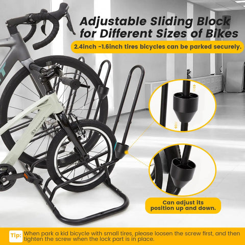 Rock Solid Four Bike Floor Rack With Zero Scratch Guards For Disc Brakes And Derailleurs Upgraded Steel Garage Organizer Holds 12 To 29 Inch Tires Total Indoor Outdoor Storage Flex