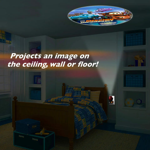 Cars Night Light Projector For Kids With Dusk To Dawn Sensor Plug In Night Light That Projects Six Cars Images featuring Lightning McQueen
