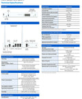 Sophos XGS 116 firewall unit front and back views with specifications for heavy duty network defense, includes US power cord.