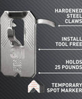 Claw Drywall Picture Hanger Variety Pack With Spot Markers For Heavy Mirrors And Frames showcasing 25 lb steel claw hanger
