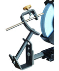 Hella Precise Woodturning Tool Sharpening Jig for Spindle and Bowl Gouges with metal frame and grinding wheel, ideal for sharp edges