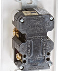 Back view of Decora Plus Duplex Surge Suppressor Receptacle 15 Amp 125 Volt Straight Blade, Industrial Grade Top-Notch Surge Guard 5280-W White