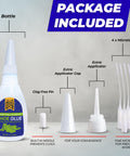Heavy Duty Shoe Glue For Sole Repair And Waterproof Boot Adhesive With Cyanoacrylate Formula, glue kit with applicators included.