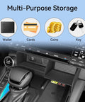 Toyota Land Cruiser Prado 250 Center Console Organizer Tray For 2024 2025 2026 ABS showing storage spots for wallet, coins, keys
