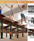Ditch The Wobble With These 8 Adjustable Bed Support Legs providing stability under children jumping on a bed frame.