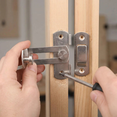 Installing Stainless Steel Barn Door Latch Flip Lock With Rust Resistance For Gates And Cabinets Enhanced Security Modern Rustic Style