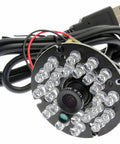 1.0 Megapixel 720p USB Camera With IR Cut And IR LED For Day Night Surveillance, USB 2.0 Plug And Play, cable visible