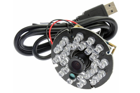 1.0 Megapixel 720p USB Camera With IR Cut And IR LED For Day Night Surveillance, USB 2.0 Plug And Play, cable visible