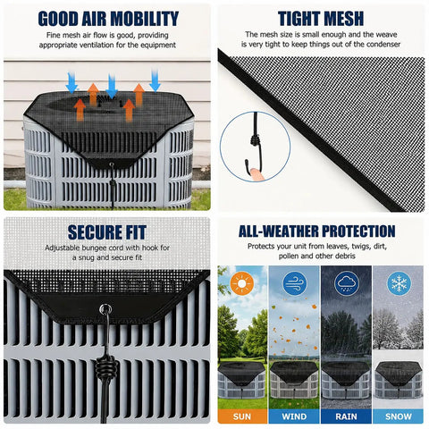 Heavy Duty Outdoor Cover For Air Conditioner Compatible With Payne Pa13na036000 Rugged Pvc Mesh Shuts Out Rain Grime And Leaves Lets Cool Air Glide Smooth Through The Grill Guard Core Compressor Against Frost And Scorch Keep Ventilation Wide Open