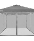 Mosquito Net For 10x10 Gazebo Pop Up Canopy With Zipper Mesh Sidewalls, 4 Pack Grey, Easy Install Bug Shield For Outdoor Backyard