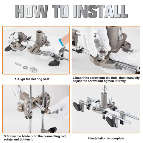 Installation guide for Pro Grade Mortise Lock Jig For Wooden Doors Easy Setup Door Lock Installation Kit With Tungsten Blades.