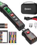 Circuit Breaker Finder With LCD Display And GFCI Outlet Tester For 90 To 130V AC Systems, Quick Wire Locator, NCV Non Contact Voltage Test, Built In Flashlight, Includes Carrying Case And Alligator Clips with case and accessories