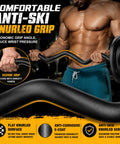 Heavy Duty Chrome Curl Barbell Bar 2 Inch 47 Inch for weight lifting with anti-skid knurled grip in home gym setting