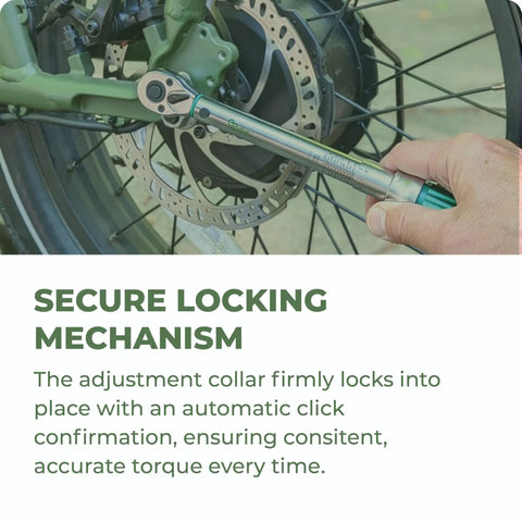 One Quarter Inch Drive Torque Wrench With Magnetic Locking System, Dual Scale Inch Pound And Newton Meter Readouts, 5 To 50 Inch Pound Or 0.6 To 5.6 Nm, Pro Grade Digital Precision For Automotive And DIYers. Bike disc brake adjustment with locking collar.