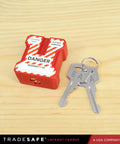 Power Plug Lockout Device For 2 Or 3 Prong Plugs, OSHA Compliant Lockout Lock, Keyed Alike 5 Pack With 2 Keys Each shown with keys
