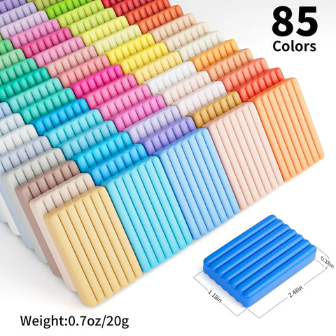 85 Color Polymer Clay Kit For Kids And Adults With 19 Sculpting Tools And 16 Accessories Oven Bake Modeling Clay Starter Set