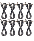 8 Pack Effects Pedal Power Cables For Voodoo Labs Power Supply, Right Angle 2.1x5.5mm DC Barrel To Standard 2.1x5.5mm