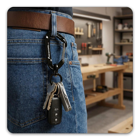 Heavy Duty Wire Gate Carabiner Clip Set 7075 Aluminum Lightweight Mini Carabiners 5 Pack For Keychain Belt Loop Outdoor Backpack Gym Use Built Tough And Ready To Clip used for keys on jeans belt loop