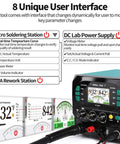 All In One Micro Soldering Station With 1000W BGA Hot Air Gun And 0 To 20V 0 To 3.5A Lab DC Power Supply Soldering Iron And Color Coded UI