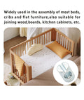 24 Piece M6x15mm Barrel Nut Cross Dowels Slotted Nut Hardware Replacement Kit for Bunk Beds Headboards Chairs; crib with accessories