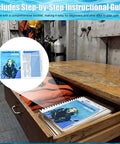 No Decompression Dive Table In Feet With Instructions Imperial Dive Planner on table near drawer with guide inside