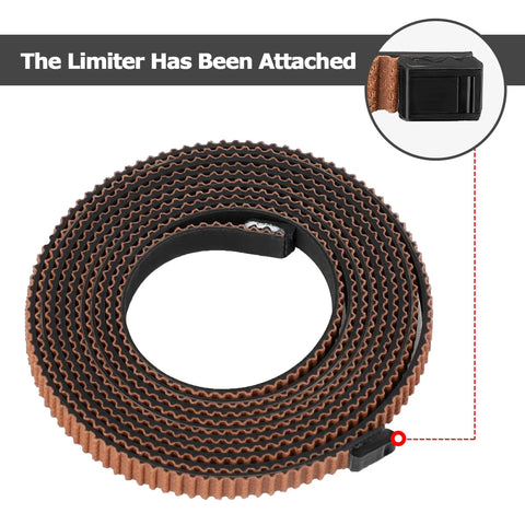 3D Printer Timing Belt Kit For X Y Z Axis Grippy Non Slip Rubber Belts With Brown Fabric Coating For Superior Grip And Precise Motion 3 Piece Set Replacement For X1 P1P P1S coiled belt with limiter attached