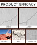 DIY Ready Concrete Crack Repair Sealant Kit For Driveways Patios And Walkways High Elasticity Waterproof Caulk shows before and after repair results.