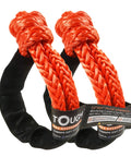 2 Pack Synthetic Soft Shackle Half Inch By 22 Inch With 55000 Lb Breaking Strength Orange Rope Shackle Set for Off Road Recovery