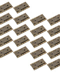 Heavy Duty Double Folding Door Hinges For Room Dividers And Partition Screens, Cold Rolled Steel, Rust Proof, Easy Mounting, Retro Style Furniture Hinges, 20 Pack For Smooth, Sturdy Folding And Long Lasting Use, antique brass finish