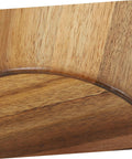Close-up of the solid wood finish on the Solid Build Wood Semi Automatic Espresso Grounds Knock Box.