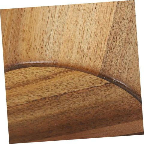 Close-up of the solid wood finish on the Solid Build Wood Semi Automatic Espresso Grounds Knock Box.