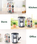K Cups Pod Carousel Cup Holder With 24 Slots Spins 360 Degrees Lazy Susan Chrome Finish in kitchen, dorm, office settings