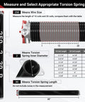 Illustration of Pair Of 0.250 Wire Size Garage Door Torsion Springs 2 Inch Inside Diameter 30 Inch Length Built To Last Heavy Duty Replacement 18000 Cycles For 7 And 8 Foot Doors With 4 Inch Lift Drums, showing dimensions and measurements.