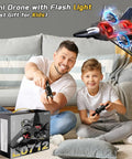 Foam Remote Control Drone For Kids Ages 8 To 12 With Lights 360 Degree Flips Auto Hover Headless Mode Easy Flying Toy